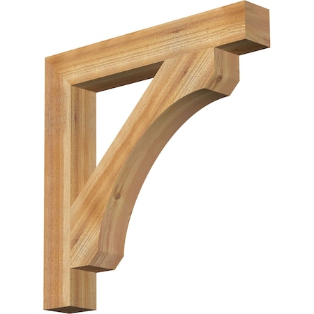 Ekena Millwork Legacy Block Rough Sawn Bracket, Western Red Cedar, 4"W x 28"D x 28"H BKT04X28X28LEC05RWR